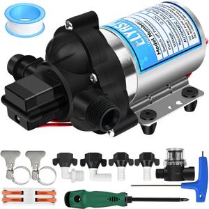2026 Upgraded 2088-554-144/2088-403-144 RV Fresh Water Pump,12V 3.5GPM Self-Priming Diaphragm Water Pump,45PSI,Includes Pressure Switch and Detachable Filters,No Noise, for RV, Marine, Yacht, Caravan