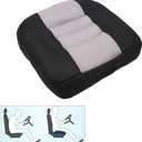 Car Booster Seat Cushion Raise The Height for Short People Driving Hip (Tailbone) and Lower Cack Fatigue Relief Suitable for Trucks, Cars, SUVs, Office Chairs, Wheelchairs (Black and Gray)