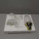 VEMACITY - Luxury Gold Cocktail Shaker Set - 15oz Glass Shaker with Strainer + 2 Gold-Rim Ribbed Martini Glasses (10oz) & Bar Tools | Espresso Martini Glasses | Ideal for Home Bartenders