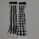 Leg Avenue women's Harlequin Thigh Highs (One Size, Black/White)