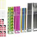 Upgraded Acrylic Straw Holder for Cabinet Door, Fridge & CountertopMagnetic/Adhesive Dual Mount, Strong Hold, Space-Saving Straw Organizer with Adhesive Tape, Magnetic Sheet (Transparent)
