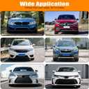 5-Section Universal Front Bumper Lip Spoiler, Gloss Black ABS Splitter for Sedan Coupe Hatchback, 56-72 Inch Adjustable Body Kit