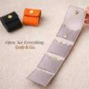 3 x Mini Travel Jewelry Bag  Foldable Jewelry Organizer, Tangle-Free Design with At-a-Glance Compartments for Necklaces, Earrings & Rings | Compact Everyday Carry | 3 Pack (Black, Orange, Lavender)