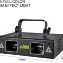 DJ Lights Party Lights, Gruolin RGB Full Color Laser Stage Light Music Sound Activated & DMX Control Patterns Projector, Perfect for Party Disco Bar Club Stage & DJ Lighting