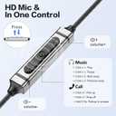 USB C Headphone for Samsung S25 S24 S23 Ultra FE S22 A16 A56 A55, USB C Wired Earbuds Magnetic in-Ear Type C Earphone with Microphone Volume Control Stereo Noise Canceling for iPhone 1716 5 Pro Max