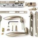 Andersen Storm Door Handle Assembly in Nickel Finish Contemporary Style 2004 to Present