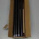 Black Curtain Rods for Windows 66 to 120 Inches Adjustable Decorative 1 Inch Diameter Single Window Curtain Rod Set with Classic Finials, Black with Gold Finishing