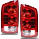 Nakuuly Tail Lights Assembly Compatible With 2002-2006 Dodge Ram 1500 2500 3500 Pickup Halogen Type NON-LED Model Driver and Passenger Side Taillights Brake Signal Rear Lamp with Bulbs and Harness