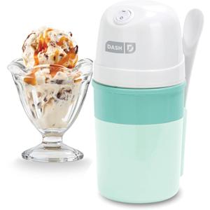 DASH My Pint Ice Cream Maker Machine (Aqua): Multi-Purpose Soft Serve Ice Cream Machine for Homemade Gelato, Sorbet, Frozen Yogurt, Includes Mixing Spoon, Easy to Clean and Store (0.4qt)