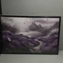 Olivine Large Wall Art, Landscape Pictures Wall Decor, Black And White Mountain Painting, Purple Nature Scenery Canvas Prints, Framed Artwork for Living Room Bedroom Bathroom Office Home 36"x24"