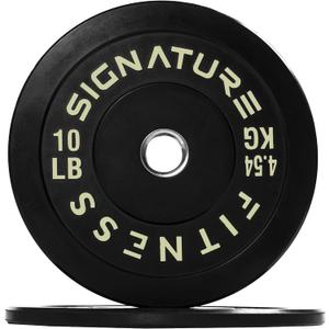 Fitvids Barbell 2-Inch Olympic Bumper Weight Plates Set – 10 lbs – Colored