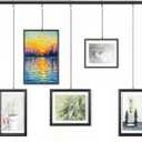 Hanging Photo Display Wall Decor, 3073 Inches Adjustable Picture Frame Hanging Display with Wire Rope, Wall Hanging Picture Holder for Photos and Artwork