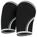 Knee Sleeves Weightlifting Compression Brace Elastic Pads Weight lifting Support Men Women(Large, BLACK)