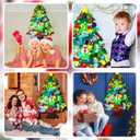 Sumind 41 Pieces Felt Christmas Tree for Kids Wall 3. 3ft DIY Felt Christmas Tree with Lights Hanging Ornaments for Kids Home Living Room Decorations