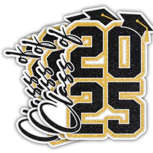 3Pcs Class of 2025 Stickers, Graduation Stickers, 2025 Graduation Gifts, Class of 2025 Decorations for Car Laptop Water Bottle, Waterproof Vinyl Sticker 3 Inches