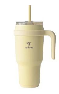 REDUCE 24 oz Stainless Steel Tumbler with Handle - Dual-Wall Vacuum Insulated Travel Mug, Sweat-Proof Lid & Reusable Straw - Keeps Drinks Cold for 24 Hrs, Fits Cupholders, Dishwasher Safe