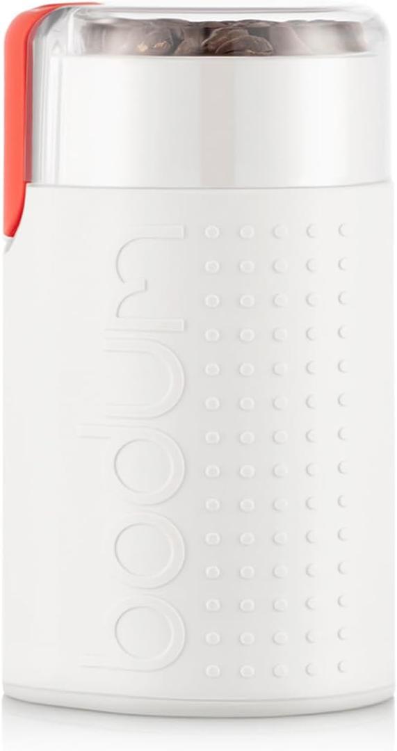 Bodum Bistro Electric Blade Coffee Grinder, White, 3.63"L x 3.75"W x 6.63"H