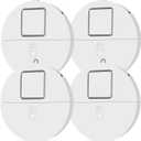 Window Alarm System 4-Pack - Ultra-Loud 120dB Alarms with Advanced Vibration Sensors - Window Security Alarms for Glass Break Detection - Features Low Battery LED Indicator