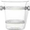 Crystal Clear Plastic Ice Bucket - Reusable Ice Container & Beverage Cooler, Perfect Bar Accessory for Parties, Themed Events, Picnics & Everyday Home Use