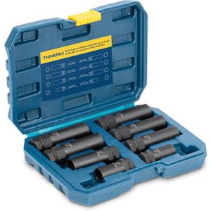 8 Piece Spline Lug Nut Master Key Set,Universal Locking Lug Nut Removal Tool for 5, 6, 7, 12 Spline & Hex Wheel Locks,Cr-Mo Steel