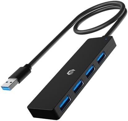 Tymyp USB Hub, 4-Port USB 3.0 Hub, USB Expander for Laptop, Xbox, Portable Drive, HDD, Console, Printer, Camera, Keyboard, Mouse, and Beyond