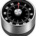 Ankuce Digital Kitchen Timer for Cooking, Loud Alarm, Magnetic Back, Black and Silver (Black-t)