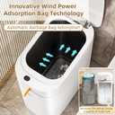 funest Smart Bathroom Trash Can with Lid- 3.5 Gallon Rechargeable Motion Sensor Trash Can,Waterproof Automatic Garbage Can with Automatic Suction Bag Feature,Waste Bin for Bedroom, Kitchen, Office