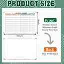 Lincia 36 x 24 Inch Dry Erase Make Ready Manager Board Double Sided