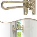 Greatim GT-SD101-GD Door Guard Swing Bar Lock, Door Latch Security Latch for Kids Safety and Home Security, Ideal for Apartment, Hotel & Commercial Outward-Opening Front Door. Zinc Alloy, Matte Gold