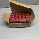 24 Pcs Christmas Napkins and Ring Set 12 Cloth Dinner Napkin Cocktails Buffalo Plaid Napkins 12 Christmas Napkin Rings Pine Cone Holder for Holiday Party Supplies (Red Black)