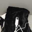 Bedsure Heated Blanket Throw Blanket - Fast Heating Electric Blanket, Soft Flannel Heated Throw with 4 Time Settings, 6 Heating Settings, Warm Gifts for Grandma Grandpa (50x60 inches, Black)