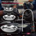 4 Pack Telescoping Magnetic Pickup Tool with 3in 4in 6in Magnetic Parts Trays, Magnet Flexible Spring Stick, Magnet Retrieving Sweeper for Nail, Screws & Metal Debris Workshop Garage