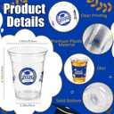 100 Pack Graduation Decorations Class of 2026, 16 Oz Blue and Gold Graduation Clear Plastic Cups Disposable Party Cups for Drinks 2026 School Grad Party Favors Supplies