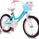 JOYSTAR Angel Girls Bike for Toddlers and Kids Ages 2-13 Years Old, 12 14 16 18 20 Inch Kids Bike with Training Wheels & Basket, 20 24 Inch Girls Bicycle with Handbrake & Kickstand