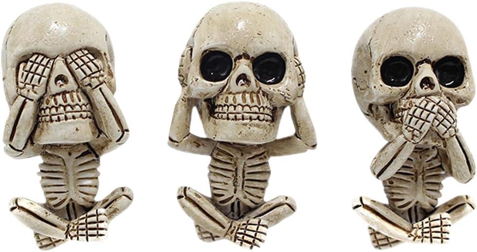 GLEAVI Skull Car Vent Air Freshener Stick 3-Pack Creative Aromatherapy Clip for Automotive Interior Accessories Unique Halloween Car Decoration for Men and Women