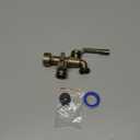 Outdoor Garden Water Faucet with Double Outlet, Outside Wall Mounted Garden Water Faucet with Two 3/4 Inch Brass Ball Valves, Rust & Frost-Proof Outdoor Spigot for Garden Hose (Female, Bronze)