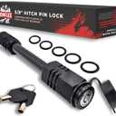 Vehiclex Trailer Hitch Pin Lock for 2" Receiver - Secure 5/8" Locking Pin for Class III, IV Hitch with Exclusive Tubular Key, Built Tough for Dust, Mud, and Thieves