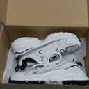 BAASPLOA Women's Chunky Fashion Sneakers Casual Sports Shoes Mesh Breathable Athletic Gym Workout Tennis Shoe Platform Thick Walking Shoes A-White.38