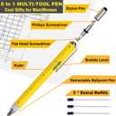 3 x Gifts for Men,Multi Tool Pen Set Dad Gifts from Daughter Son, 6 in 1 Multitool Pen with Ruler Level Ballpoint Pen Multitool, Birthday Gift Men Stocking Stuffers for Adults Teen