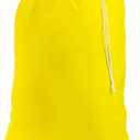 Nylon Laundry Bag - Locking Drawstring Closure and Machine Washable. These Bags will Fit a Laundry Basket or Hamper and Strong Enough to Carry up to Three Loads of Clothes. (Yellow)