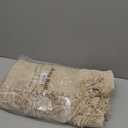 Collive Washable Area Rug 3' x 5', Modern Farmhouse Woven Kitchen Rugs, Tan/Cream Indoor Outddor Mat Braided Throw Carpet for Entryway Bedroom Nursery Laundry Living Room