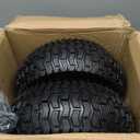 GICOOL 15x6.00-6 Rubber Lawn Mower Tire and Wheel, 2 Pcs Replacement 15x6-6nhs Riding Mowers Lawn Tire and Wheel with Bearing Bore 3/4", 3" Centered Hub