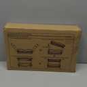 Zurklulu Large 2 Tier Fruit Basket for Kitchen Counter with 2 Banana Hangers, Metal Fruit Bowl with Protection Mats for Vegetable Bread Snack, Black