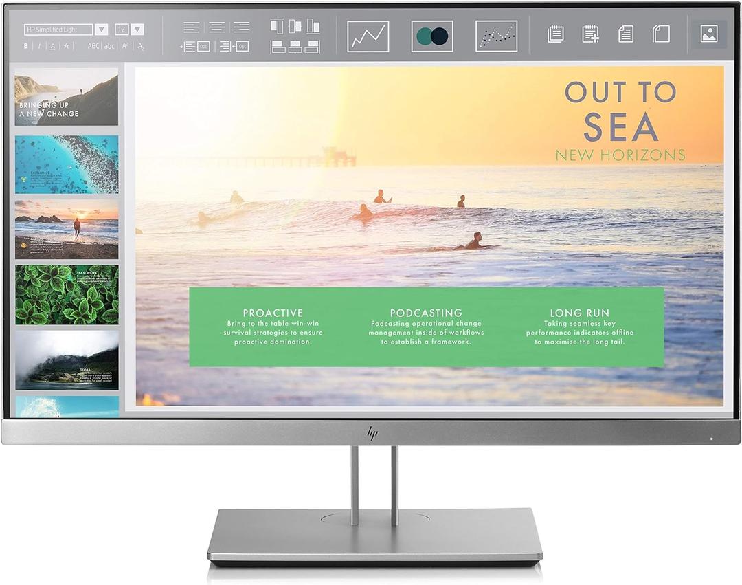 HP EliteDisplay E233 23-Inch Screen LED-Lit Monitor Silver (1FH46AA#ABA) 