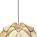 Boho Chandelier, Hemp Rope Pendant Light Hand-Woven Rattan Hanging Lamp Wicker Chandelier Basket Hanging Lights with Plug in Cord Fixture for Dining Living Room Island Kitchen Bedroom