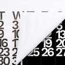 The Wall Calendar Year 2026 - Black/White- Giant Wall Calendar 48" x 36" - 12 Month Modern Calendar