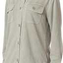 WallFlower Casual Fleece and Plaid Shackets Jackets Juniors for Women, Soft Button-Down, Vetiver, X-Large (XL)