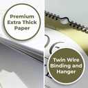 7 x Wall Calendar 2026, 12 Months, 17" x 12" Large Wall Calendar 2026 with Hanger, Thick Paper and Spiral Binding, Vintage Arch Design.