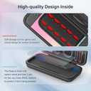 Slim Carrying Case for Nintendo Switch 2/Switch 1 Oled, Protective Hard Shell Travel Carry Case with 10 Game Card Slots, Portable Pouch Storage Bag with Mesh Pocket for Switch 2 Accessories, Black