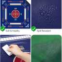 Mahjong Mat for Table 33 x 33, Premium Non-Slip Noise-Reducing Table Cover, 2mm Thick Waterproof Rubber Game Mat with Carrying Bag Foldable Mahjong Table Mat for Mahjong, Poker, Card & Board Games
